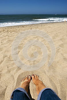 Bare Feet Sandy Beach