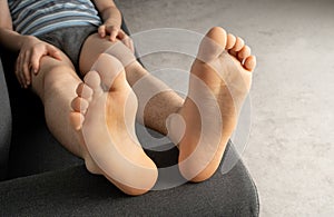 Bare Foot Closeup, Teenager Feet, Barefoot Massage, Foot Pain Concept