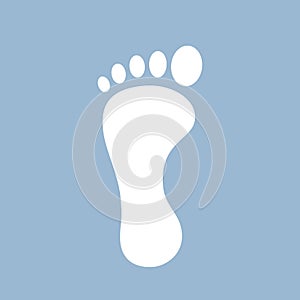 Bare foot print vector shape