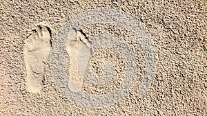 Bare Footprints In Sand Abstracts photo