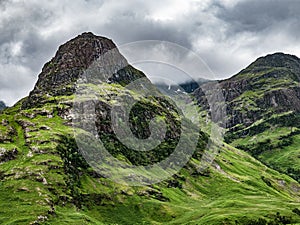 Bare Mountain Peaks, Glen Coe, Scotland