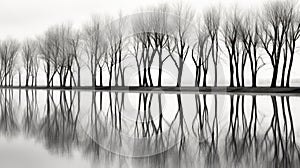 bare tree black and white