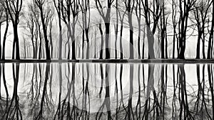 bare tree black and white