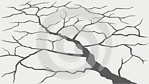 Bare Tree Branches Abstract Winter Woodland Pattern, vector design Generative AI