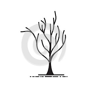 A bare tree illustration.. Vector illustration decorative background design