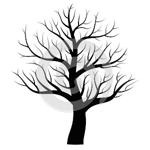 Bare Tree Winter Black Icon