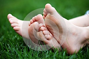 Barefoot in grass