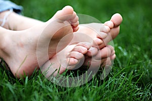 Barefoot in grass