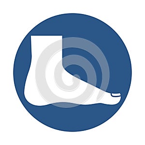 Barefoot Half Glyph Style vector icon which can easily modify or edit