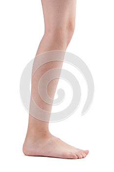 Barefooted human foot