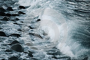 Barents Sea in Arctic Ocean. Kola Peninsula