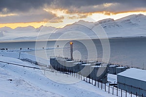 Barentsburg port - Russian village on Spitsbergen