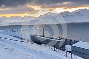 Barentsburg port - Russian village on Spitsbergen photo