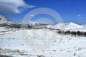 Barf Anbar, Fereydunshahr ski resort, Esfahan, Iran in the spring time