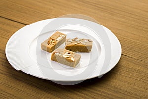 Barfi or burfi - an indian sweet