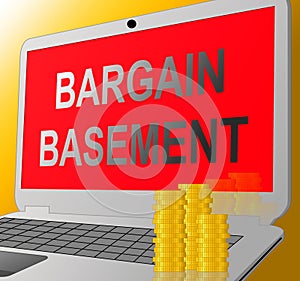 Bargain Basement Showing Retail Reduction And Clearance