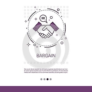 Bargain Hand Shake Agreement Deal Web Banner With Copy Space