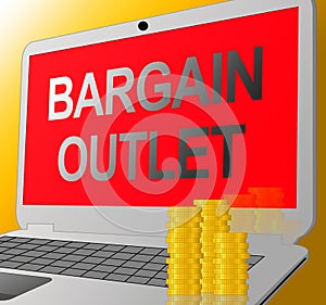 Bargain Outlet Represents Market Discount 3d Illustration