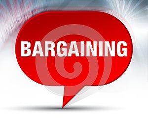 Bargaining Red Bubble Background