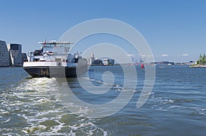 Barge in amsterdam