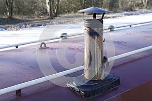 Barge canal boat boiler stainless steel flue chimney terminal