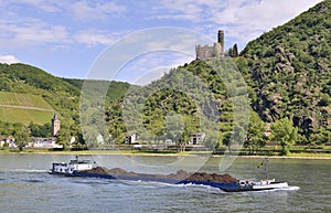 Barge carrying scrap metal