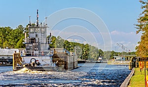 Barge on the Intercoastal Waterway - HDR