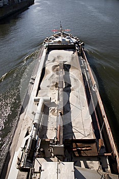 Barge in the Meuse river