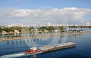 Barge in Miami