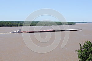 Barge at Mississippi River