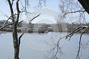 Barge on the Ohio river