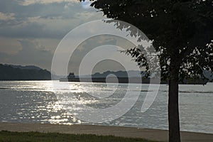 Barge on the Ohio River