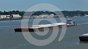 A barge on the Ohio river