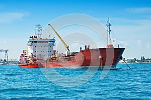 Barge in the port