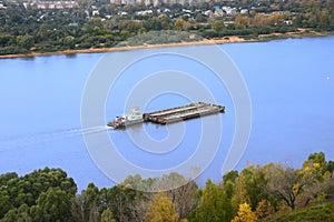 The barge on the river