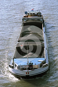 Barge on a river