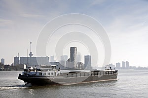 Barge on the river Meuse