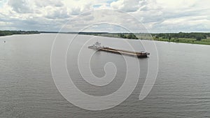 Barge on the river Volga