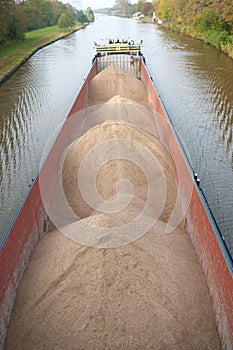 Barge with sand