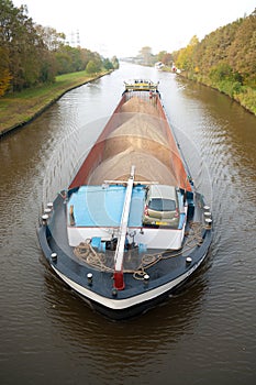 Barge with sand