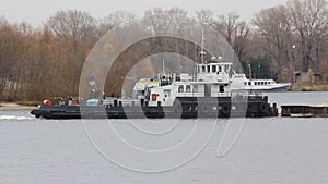 Barge with sand