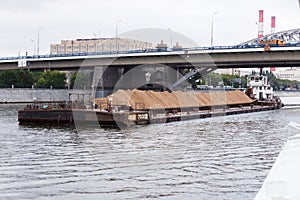 Barge with sand