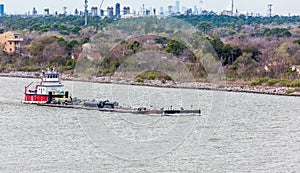 Barge at sea