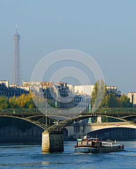 A barge on the Seine, Paris