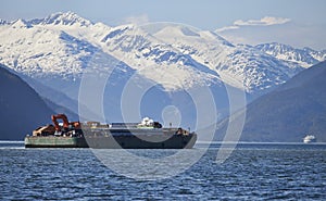 Barge in Southeast Alaska