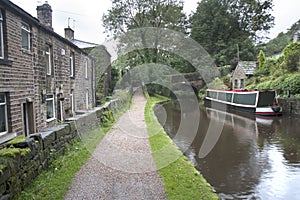 Barge and towpath photo