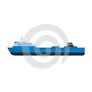 Barge vector icon.Cartoon vector icon isolated on white background barge. photo