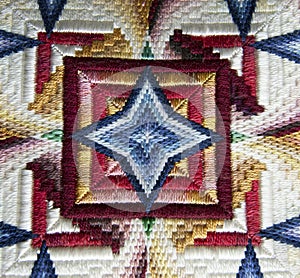 Bargello Needlepoint Pillow Detail photo