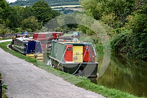 Barges on River Avon UK