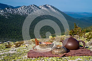 Barguzin Nature Reserve on top of the ridge tea time